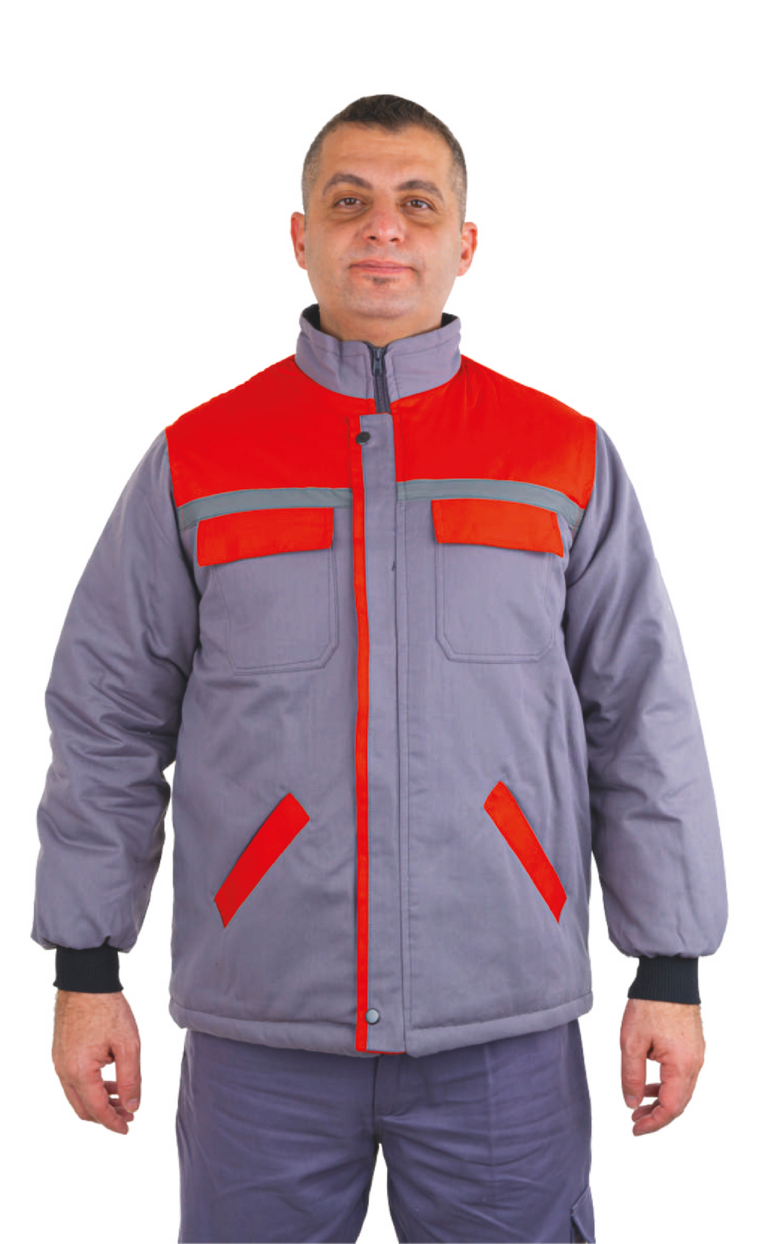 GRİ/KIRMIZI GABARDİN MONT