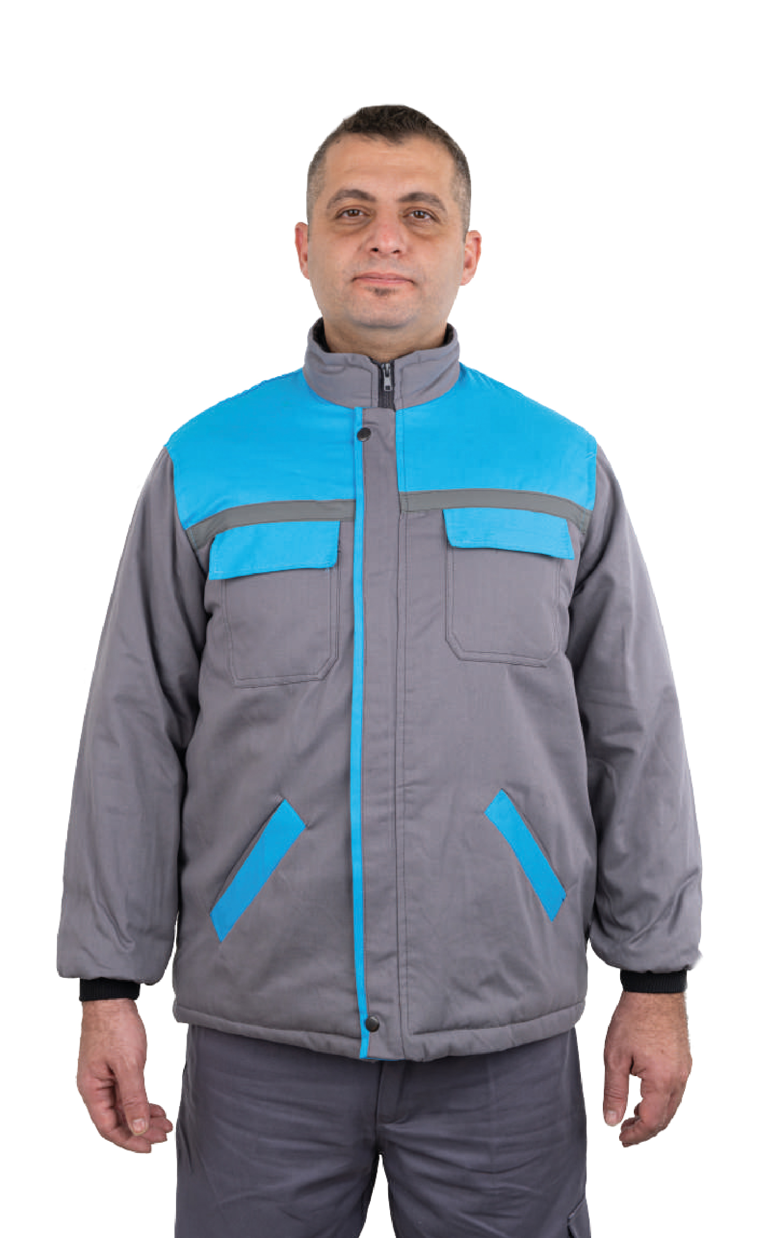 GRİ/TURKUAZ GABARDİN MONT