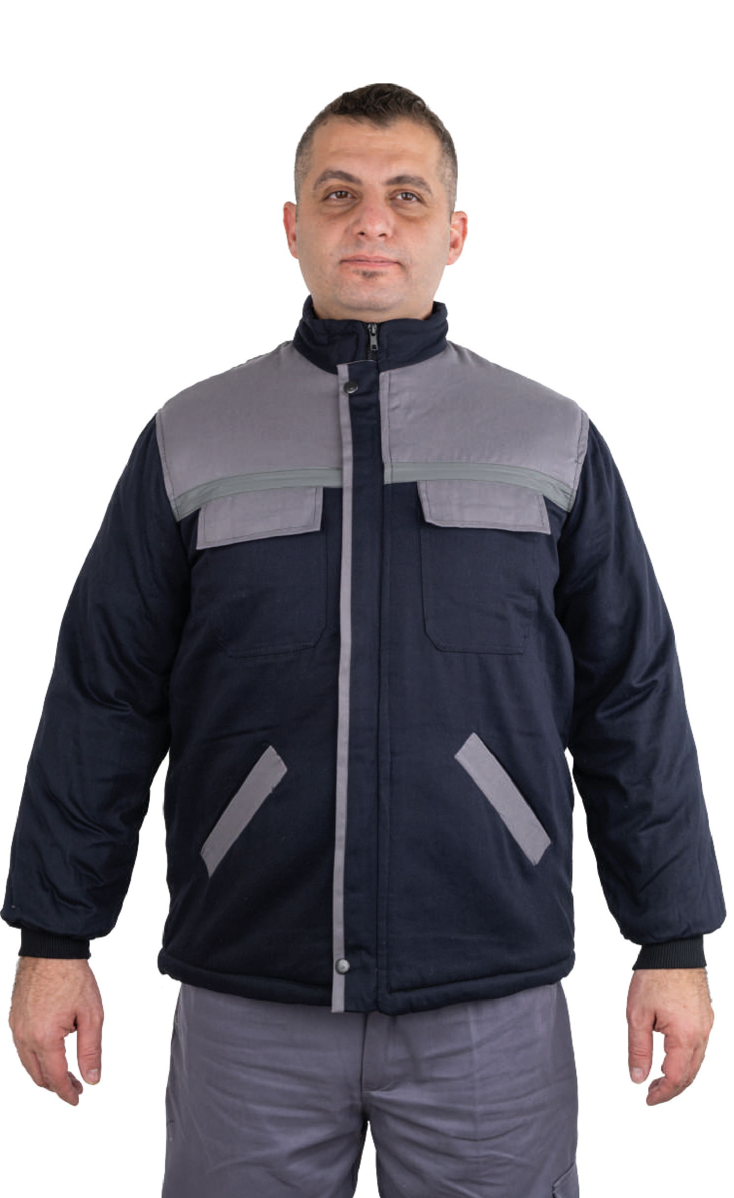 LACİVERT/GRİ GABARDİN MONT