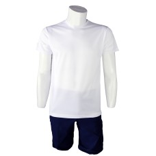 Sıfır Yaka Dry Touch Kısa Kol T-Shirt Beyaz