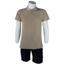 Polo Yaka Bej T-Shirt Open End Lacoste