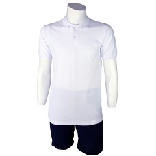 Polo Yaka Beyaz Penye Lacoste