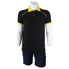 Polo Yaka Siyah Sarı T-Shirt Kelebek Model Lacoste