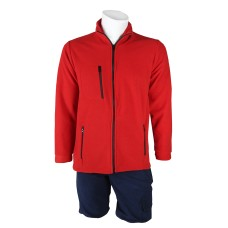 Üç Fermuarlı Kırmızı Polar Ceket